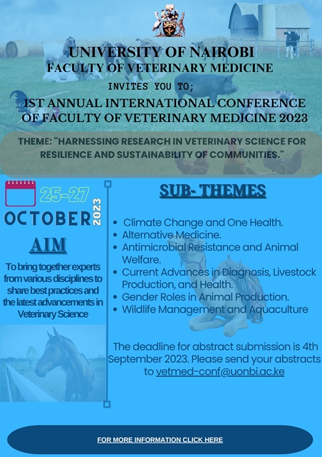 ANNUAL INTERNATIONAL CONFERENCE OF FACULTY OF VETERINARY MEDICINE 2023