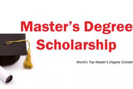 ADVERTISEMENT OF MASTERS SCHOLARSHIPS
